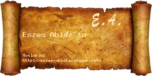 Eszes Abiáta névjegykártya